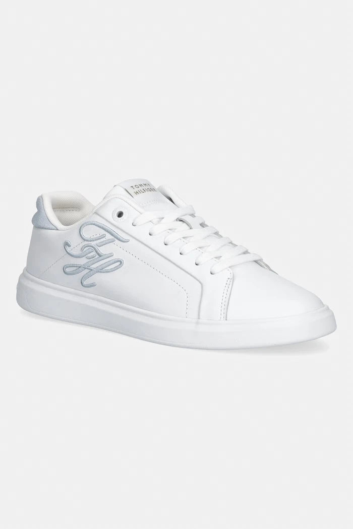 Tommy Hilfiger TH ICON COURT SCRIPT маратонки дамски от кожа