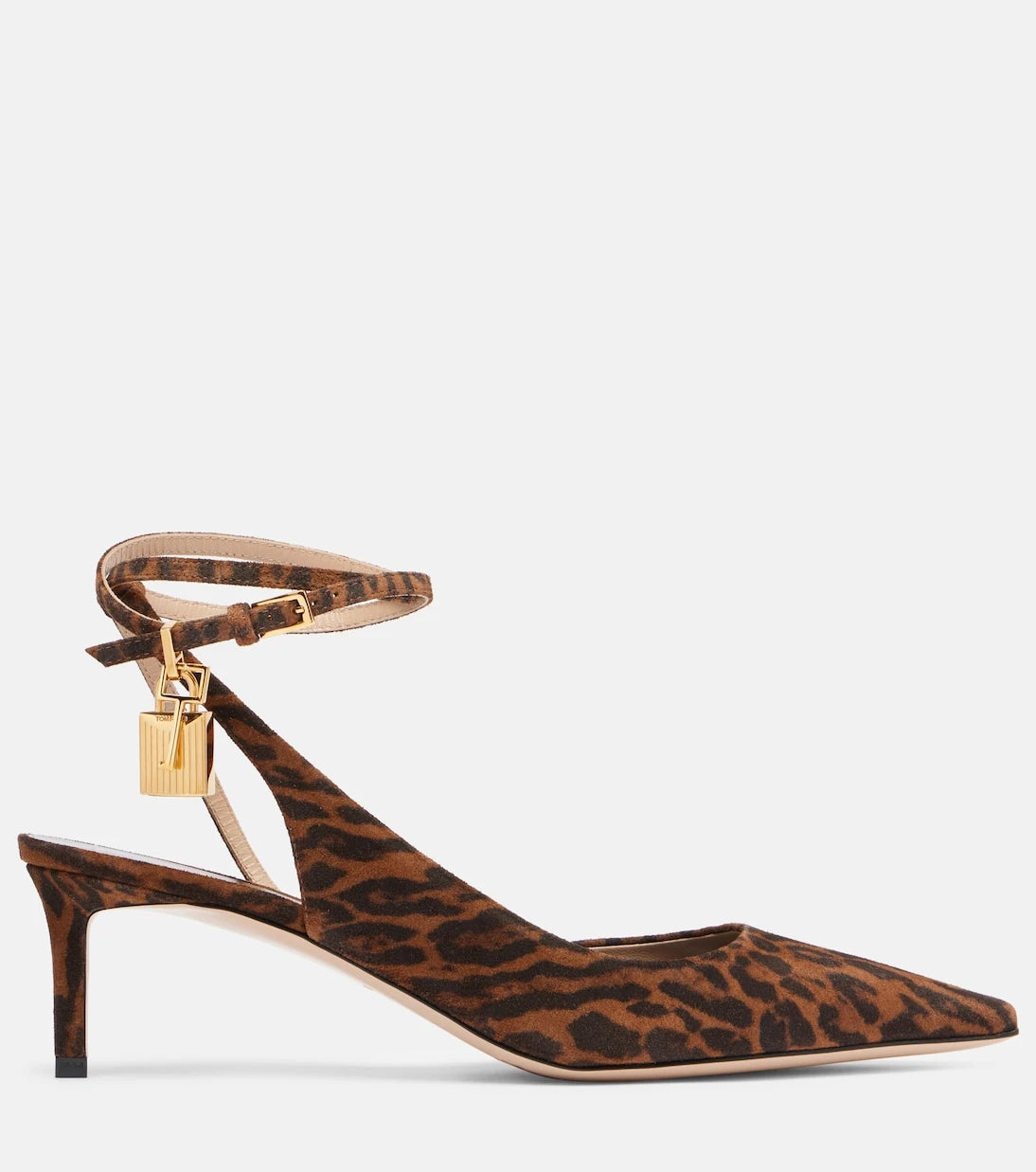 Tom Ford - Padlock 55 suede slingback pumps