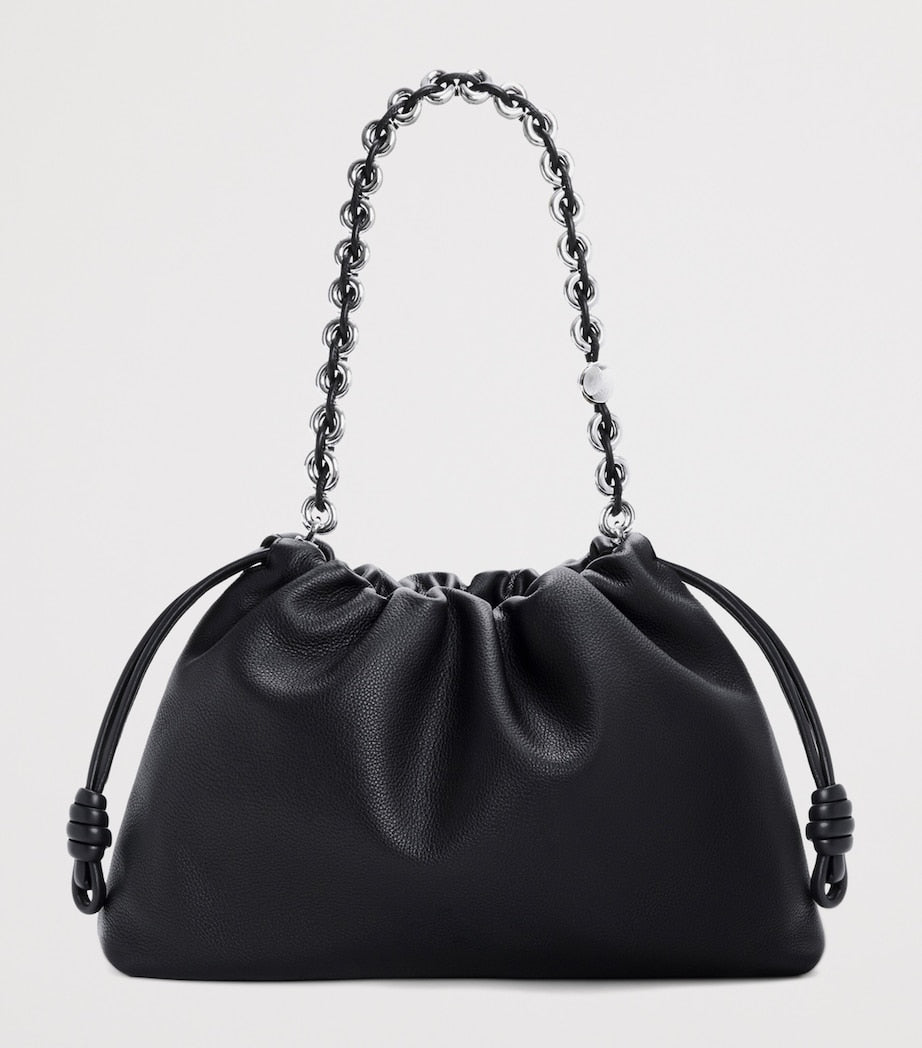 Large Leather Flamenco Shoulder Bag