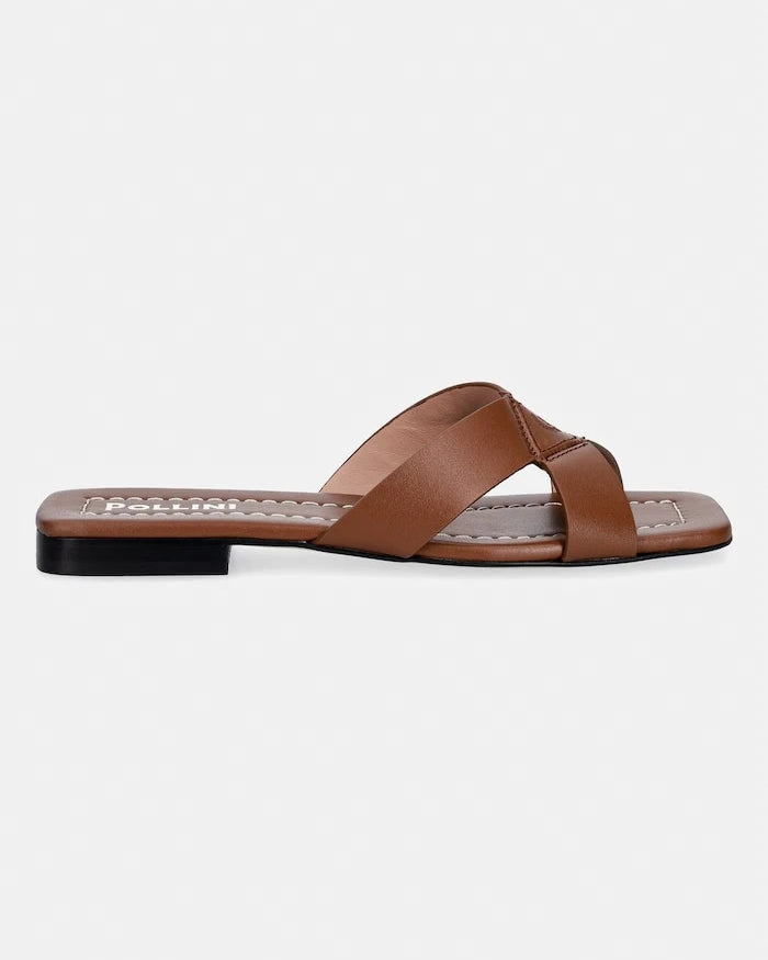Pollini чехли дамски от кожа