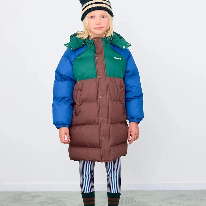 Детско яке Tinycottons COLOR BLOCK PADDED JACKET