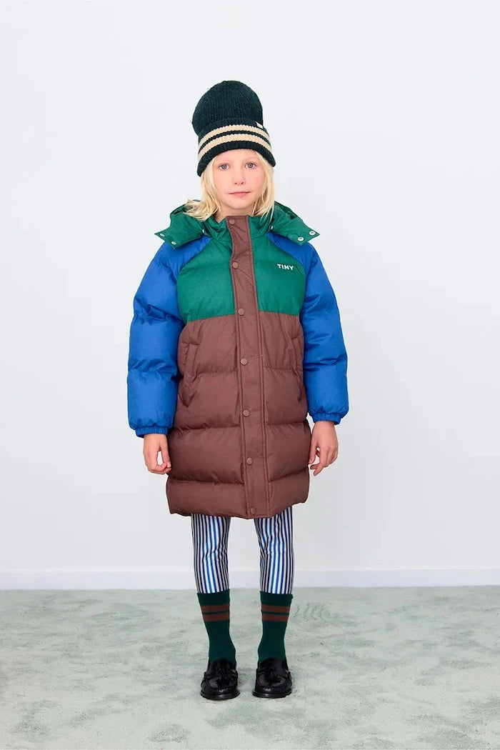 Детско яке Tinycottons COLOR BLOCK PADDED JACKET