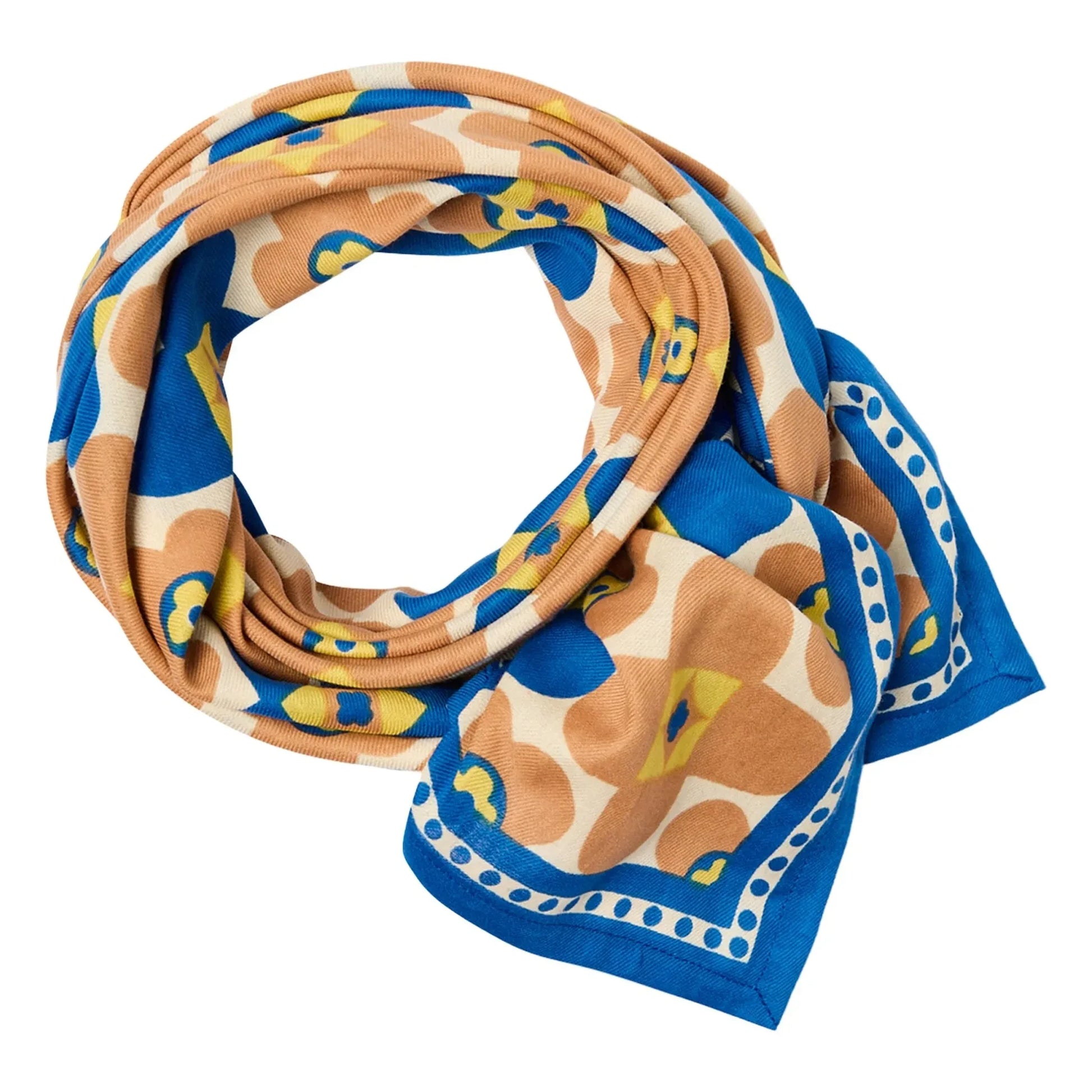 Apaches - Large Scarf Latika Flowers | Blue