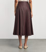 Burgundy Faux Leather Nocera Maxi Skirt