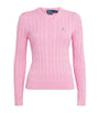 Polo Ralph Lauren Pink Julianna Cable Knit Sweater