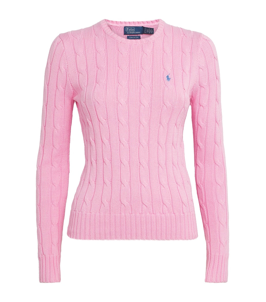 Polo Ralph Lauren Pink Julianna Cable Knit Sweater