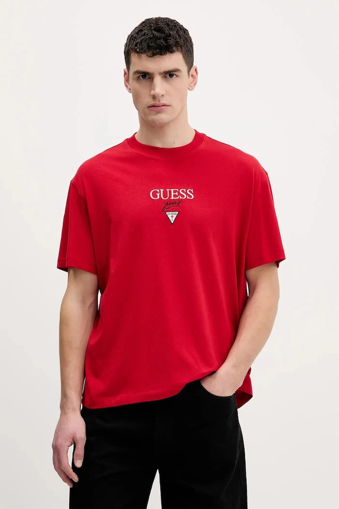 Guess Jeans Erkek Pamuklu Oversize Tişört