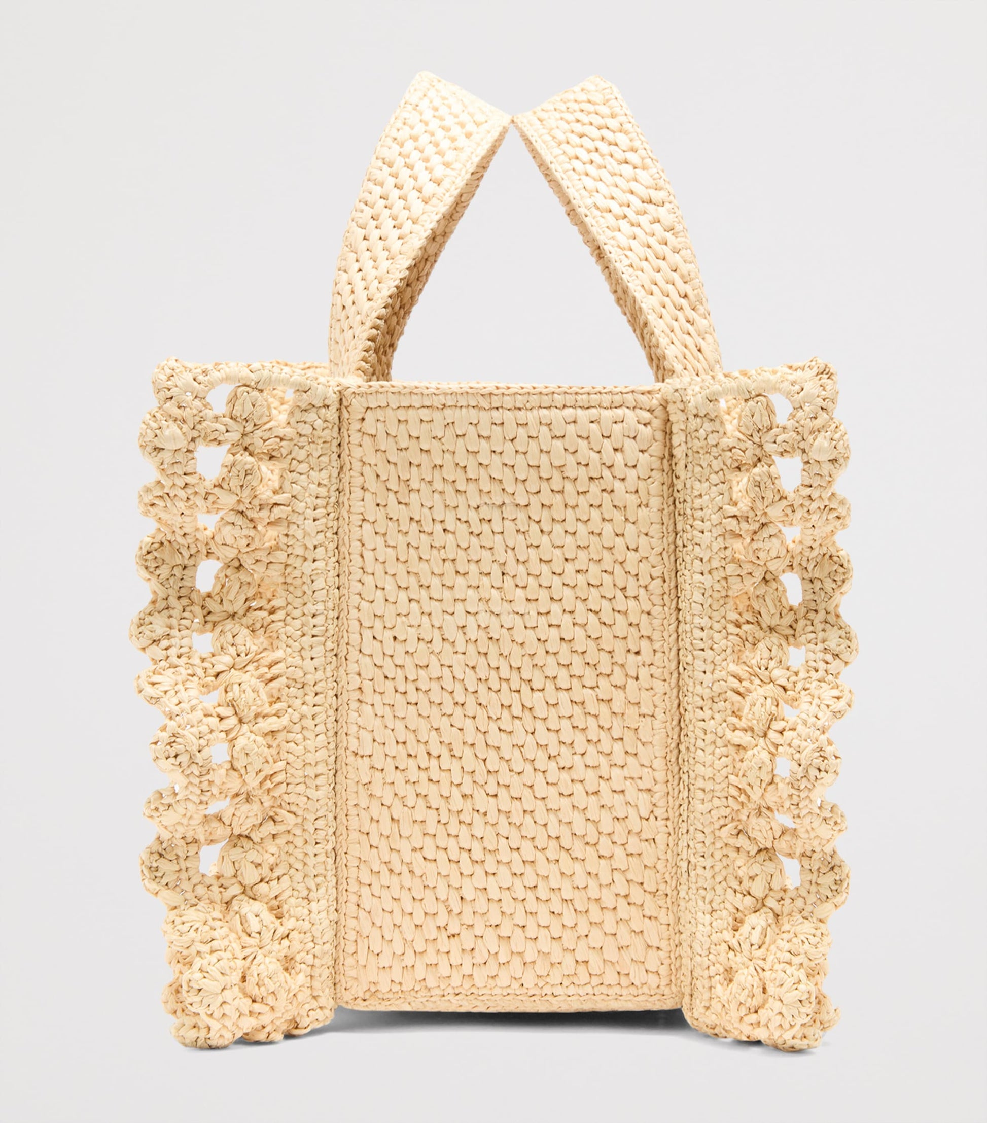 LOEWE Beige x Paula's Ibiza Raffia Font Tote Bag