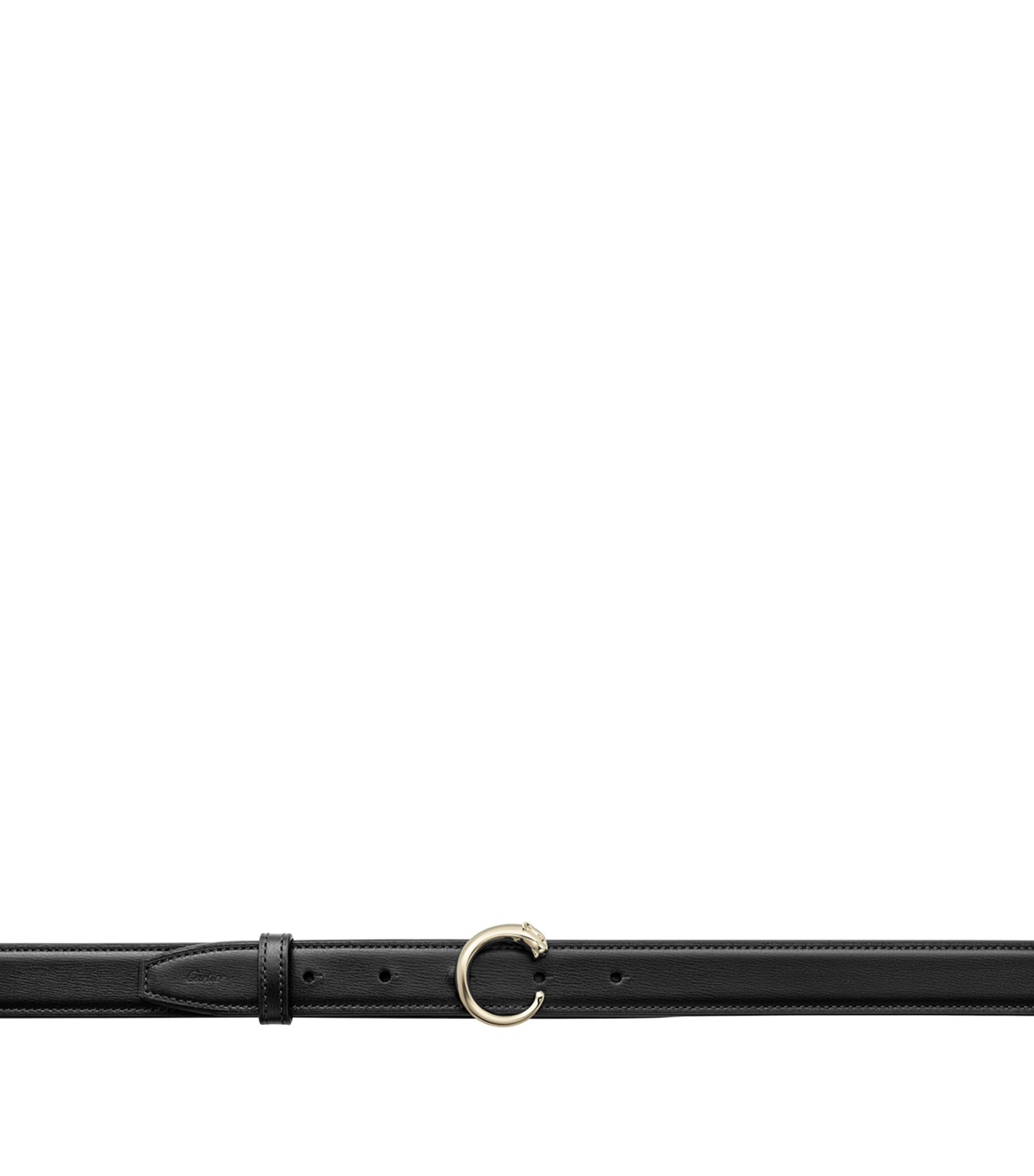 Cartier Black Leather Panthère de Cartier Belt (95cm)