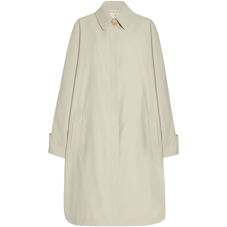 The Row Ivory Pluma Cotton-Cashmere Coat