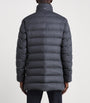 Grey Cashmere-Silk Down Puffer Car Coat