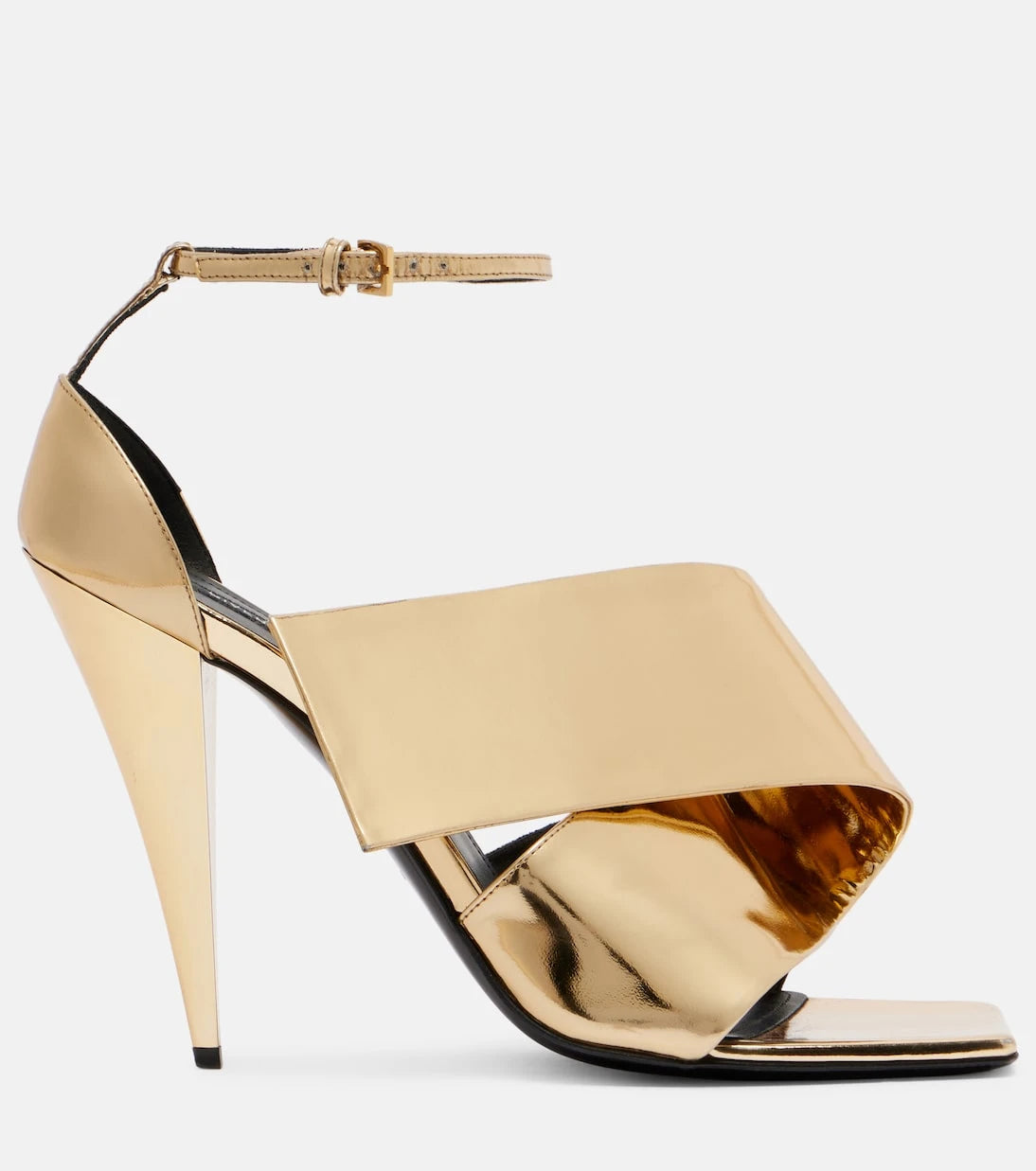 Givenchy - Sliced Square 90 patent leather sandals
