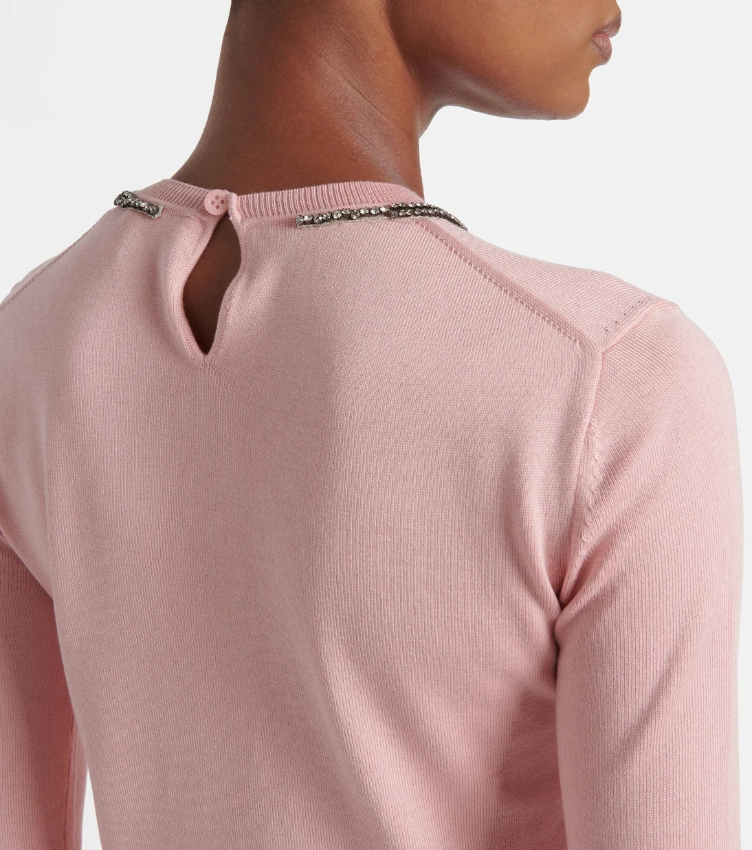 Carolina Herrera - Embellished silk and cotton sweater