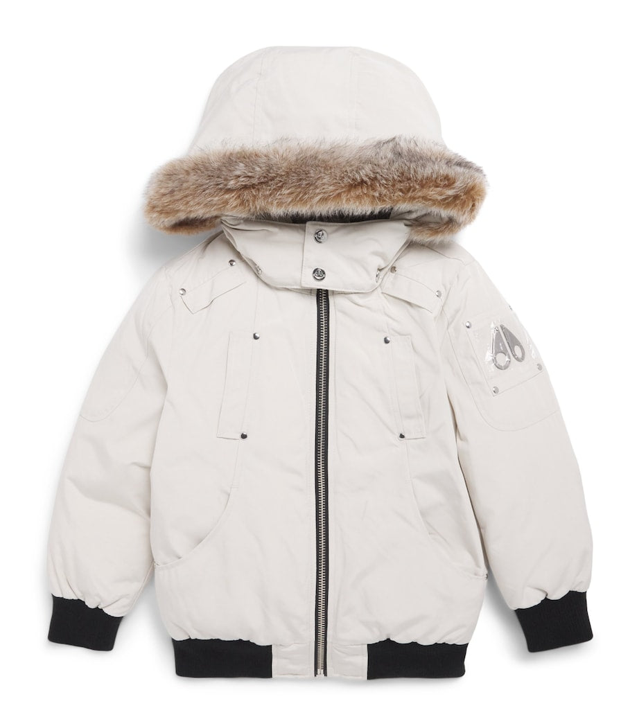 Moose Knuckles Kids Water-Resistant Down-Filled Bomber Jacket (4-18 Years)