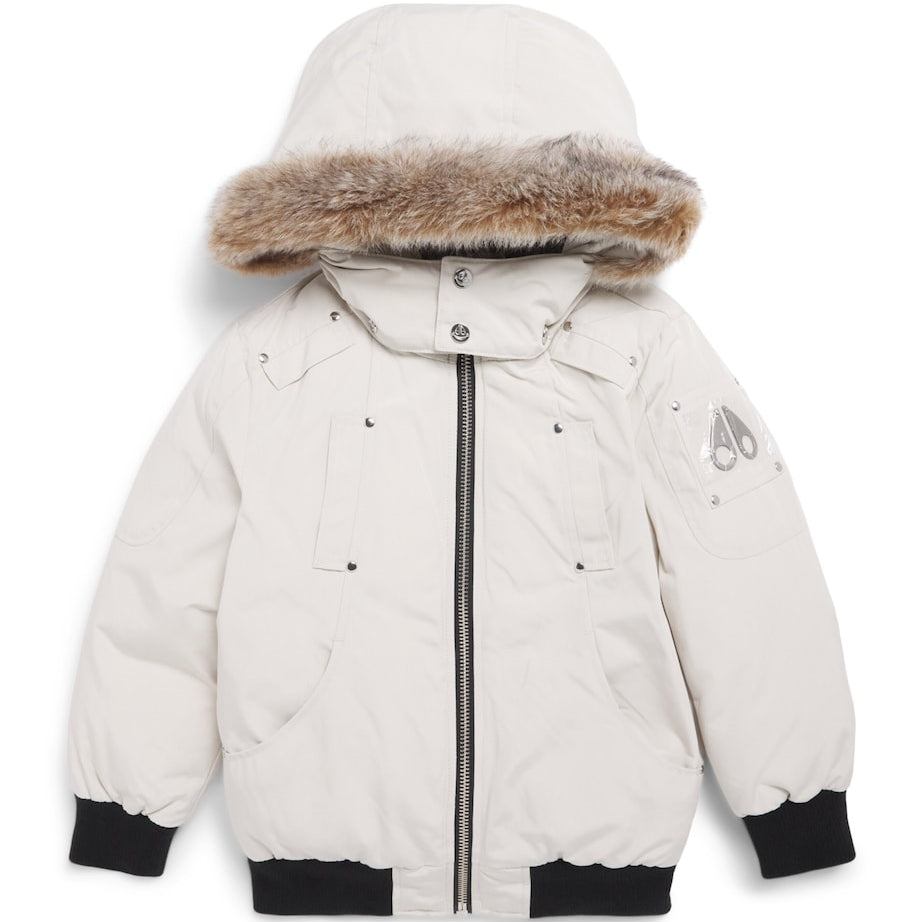 Moose Knuckles Kids Water-Resistant Down-Filled Bomber Jacket (4-18 Years)