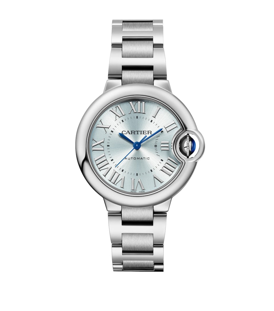 Stainless Steel Ballon Bleu de Cartier Watch 33mm