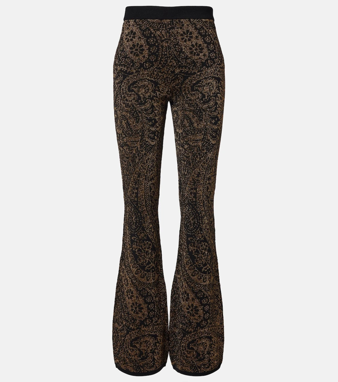 Etro - Paisley wool-blend lamé flared pants