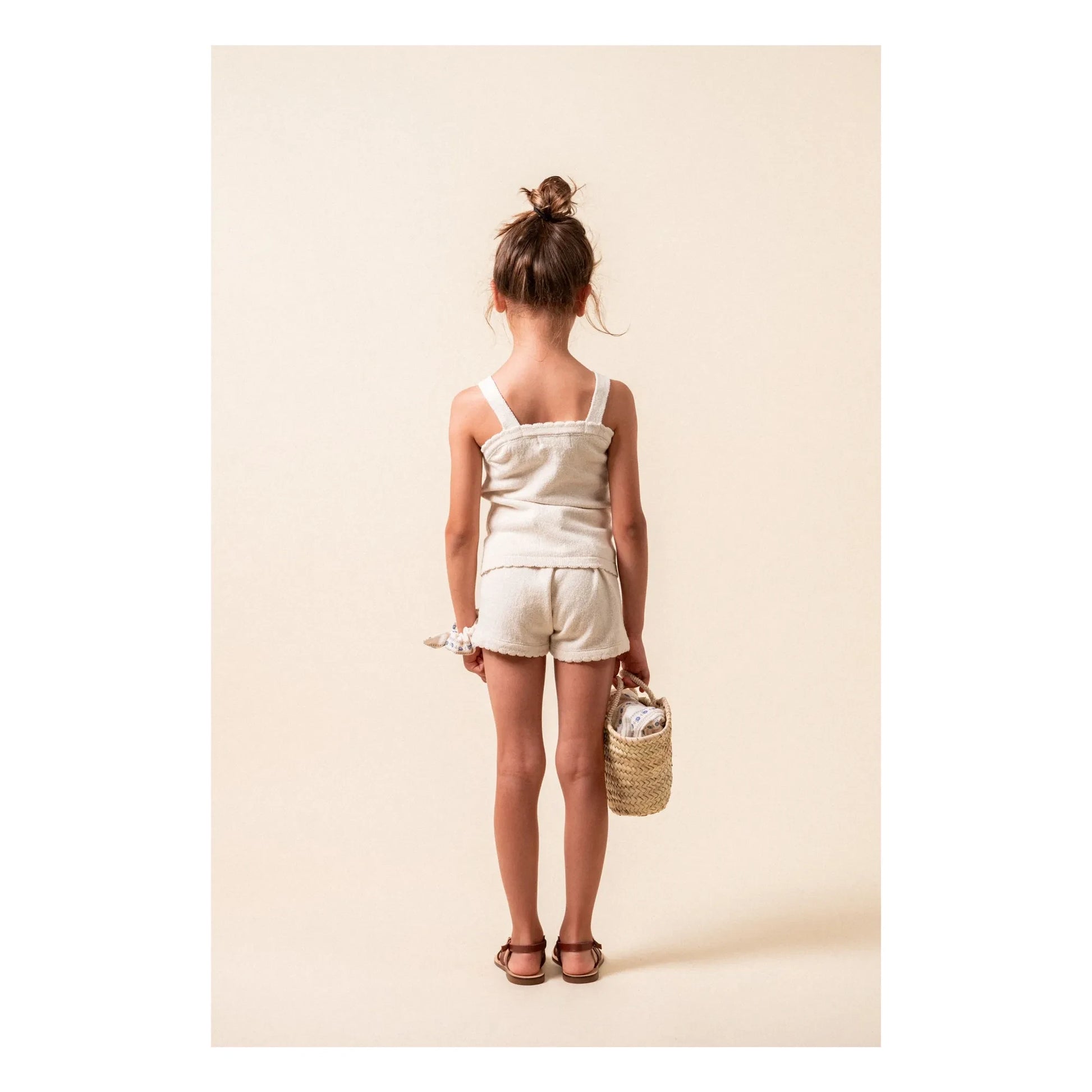 birinit - Embroidered Fine Knit Shorts | Ivory