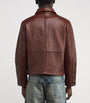 Sunflower Brown Collar Leather Jacket