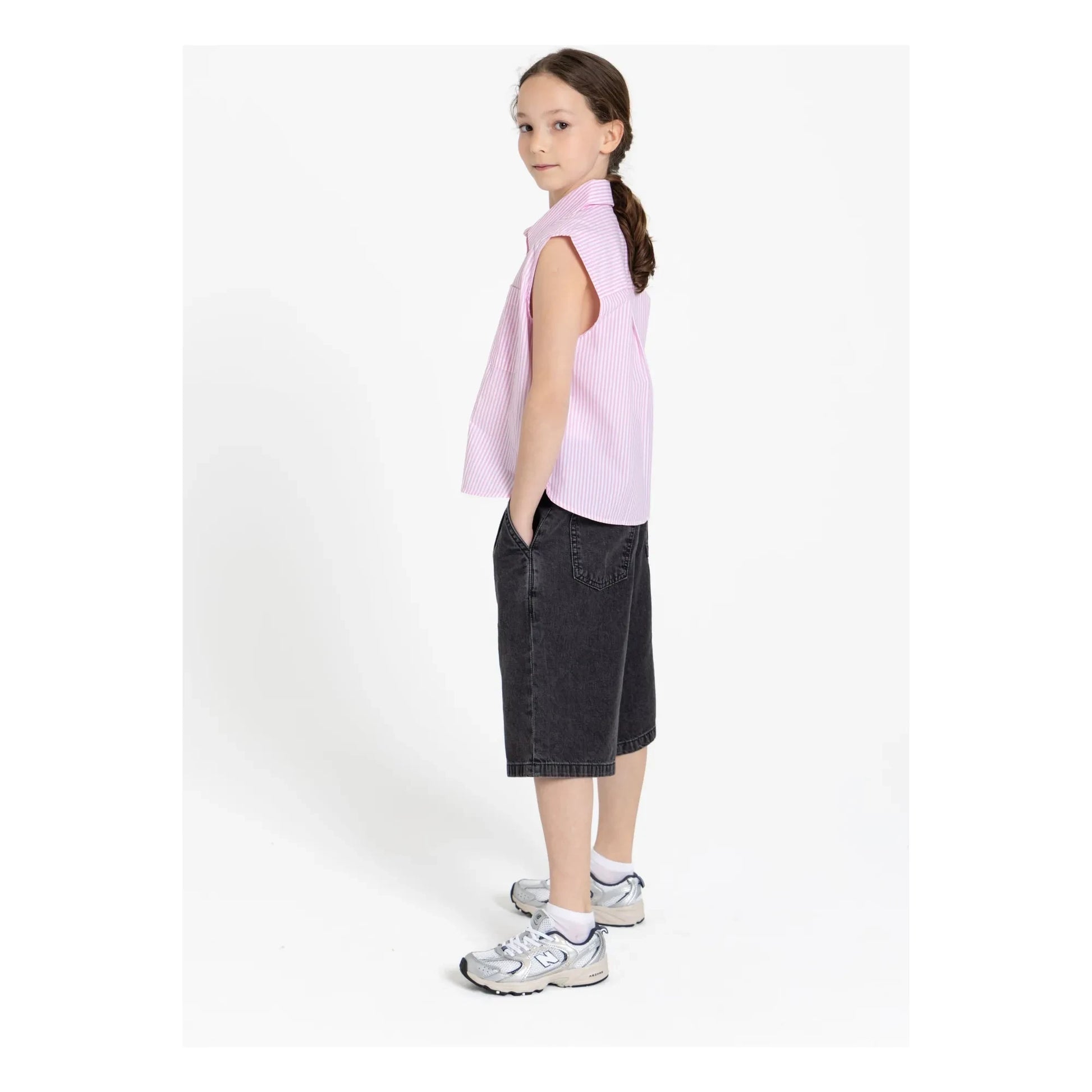 Finger in the nose - Bermuda shorts Denim Tate | Grey