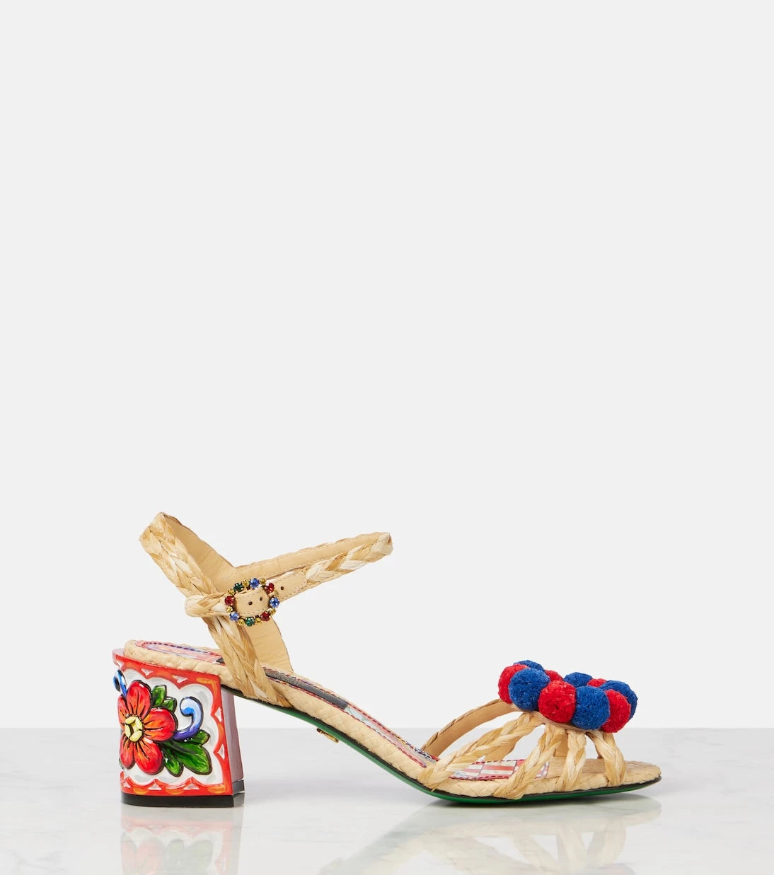 Dolce&Gabbana - Taormina 60 embellished raffia sandals