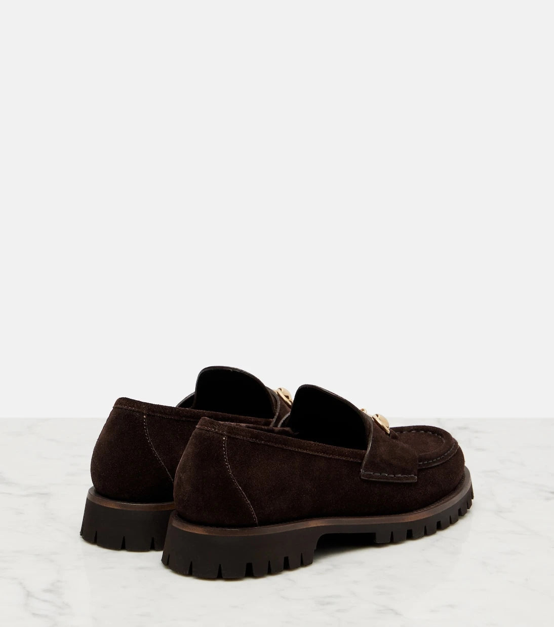 Gucci - Sylke Horsebit suede loafers