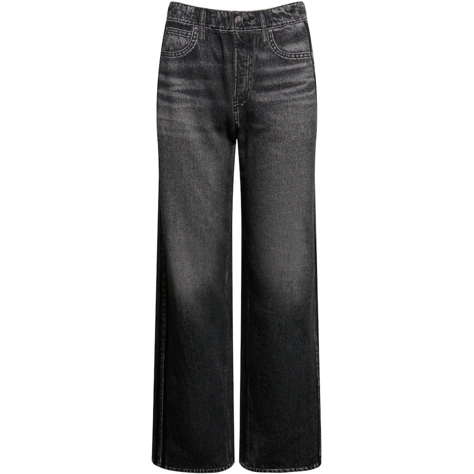 Rag & Bone Black Miramar Wide-Leg Trackpants