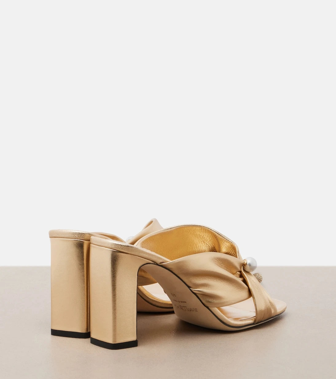 Jimmy Choo - Rafi embellished metallic leather mules