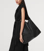 Black Leather Asha Eel Shoulder Bag