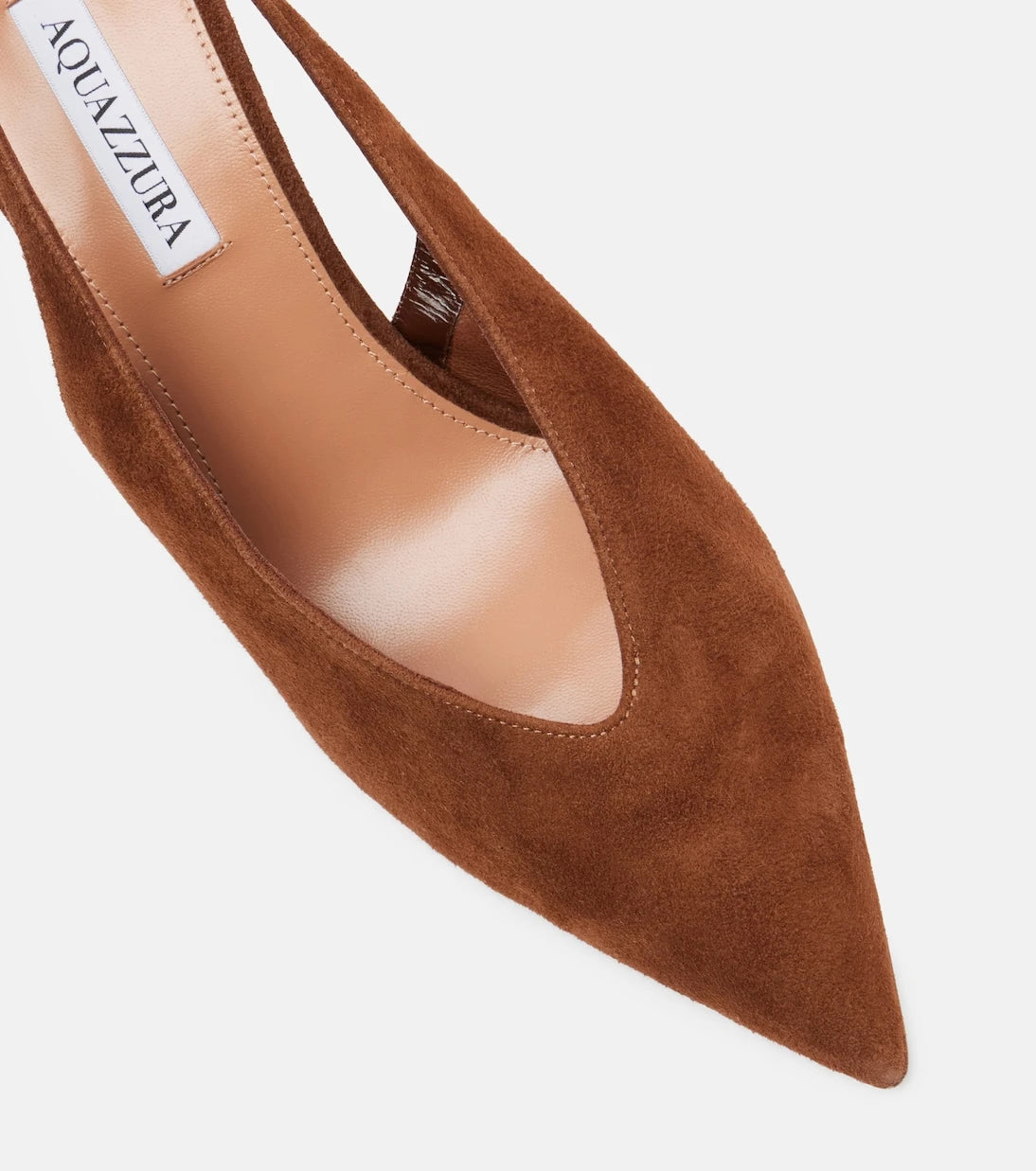 Aquazzura - Voltaire 85 suede slingback pumps