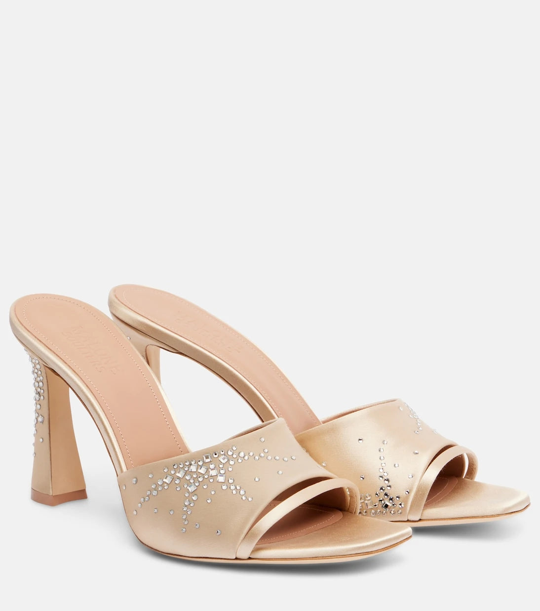Malone Souliers - Roxanne 90 embellished satin mules