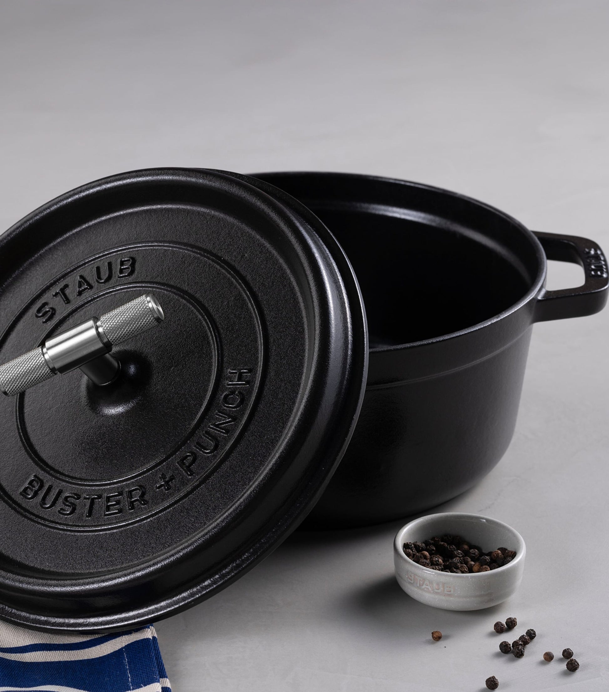 Staub x Buster + Punch Cocotte with Steel Knob (24cm)