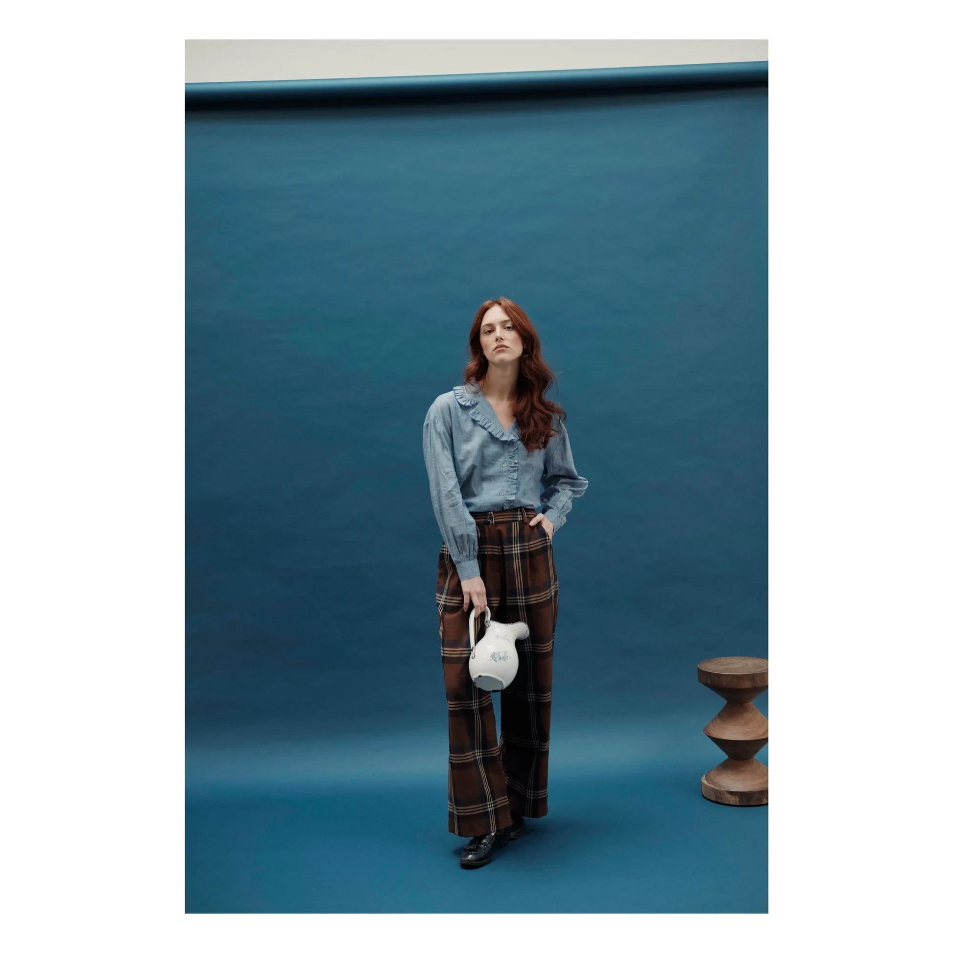 Emile et Ida - Célia Chambray blouse | Blue