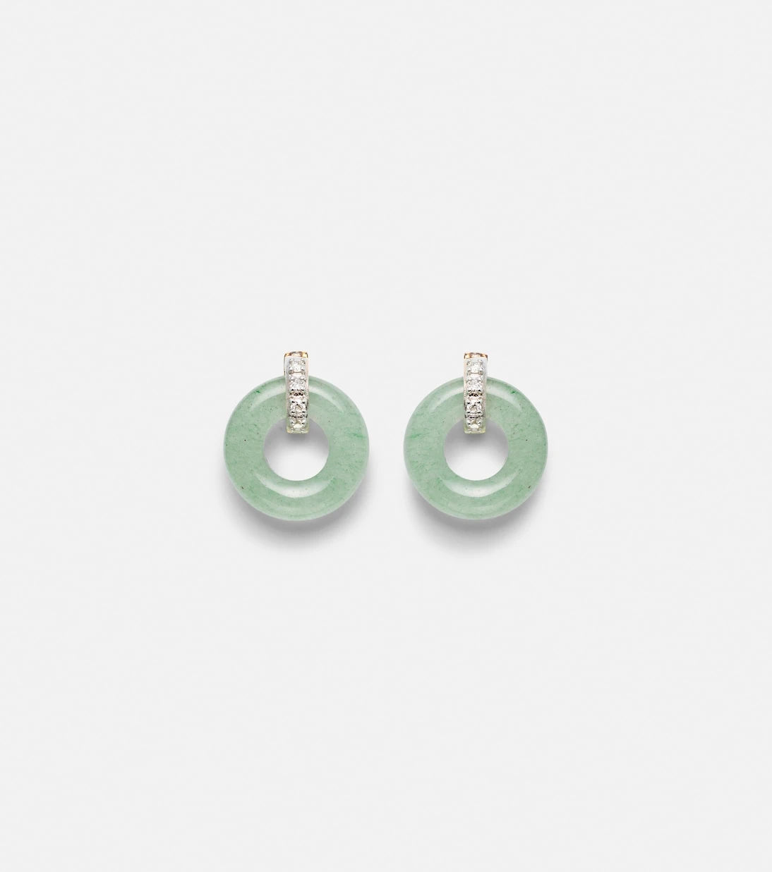 Mateo - 14kt gold earrings with jade and diamonds