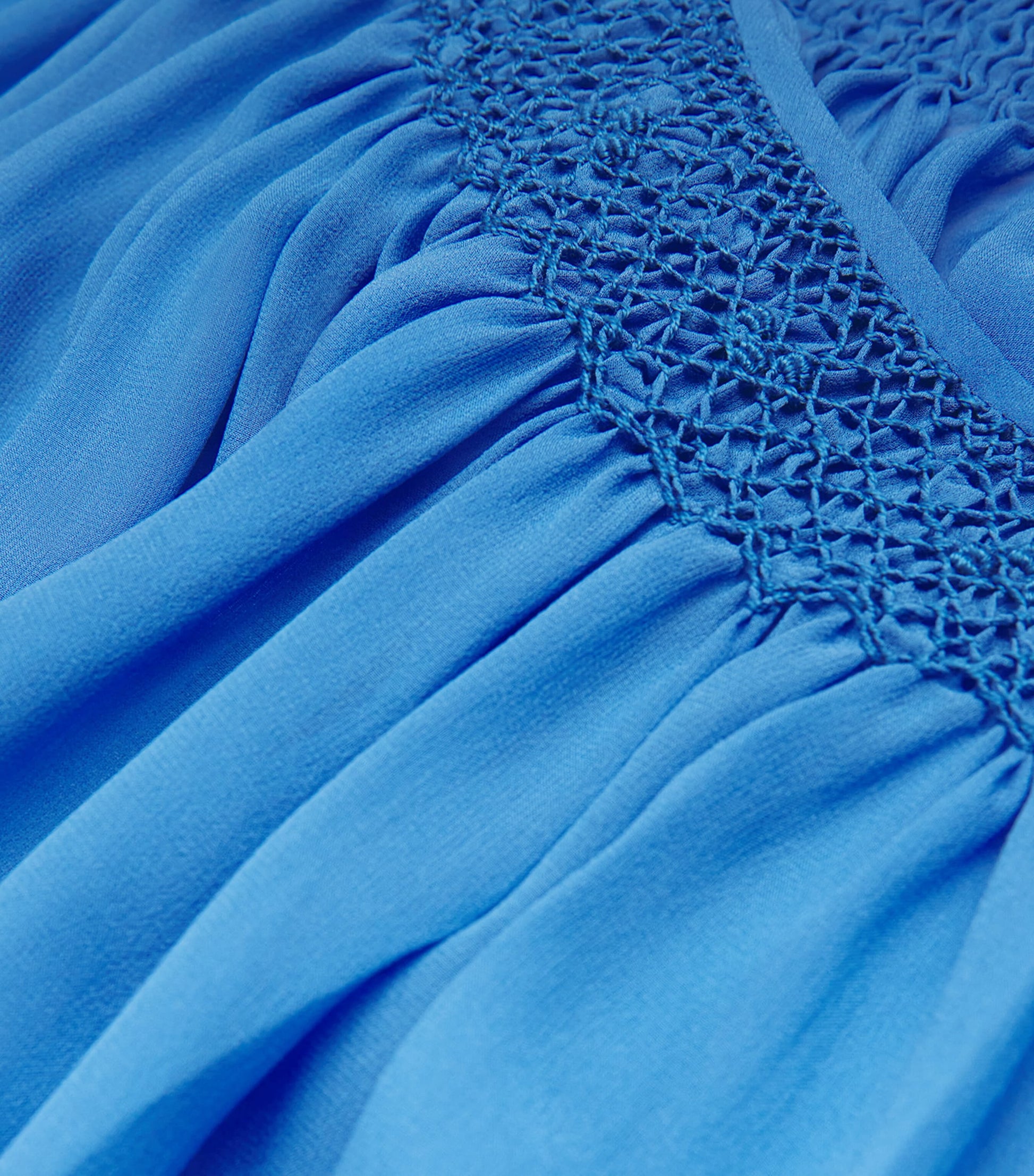 Loretta Caponi Blue Silk Sheer Severa Nightdress