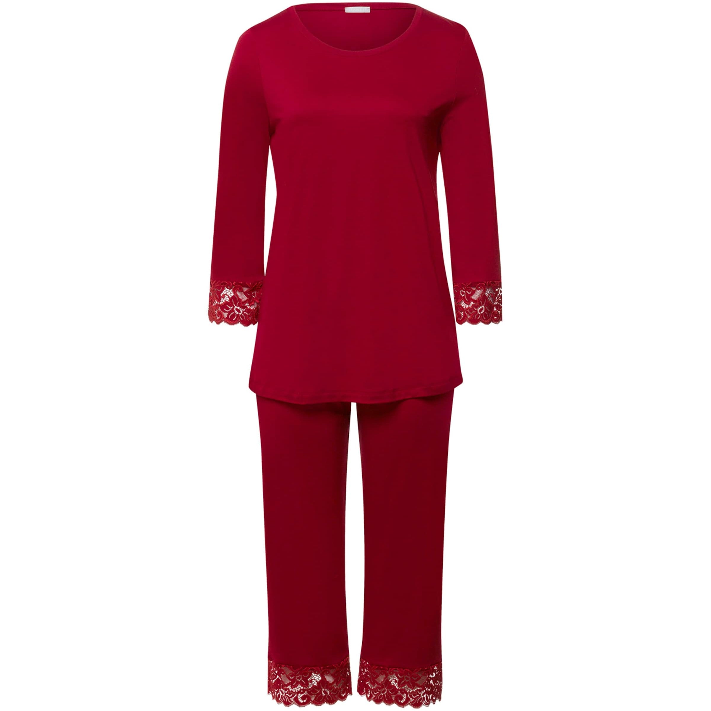 Hanro Red Cotton Moments Pyjama Set