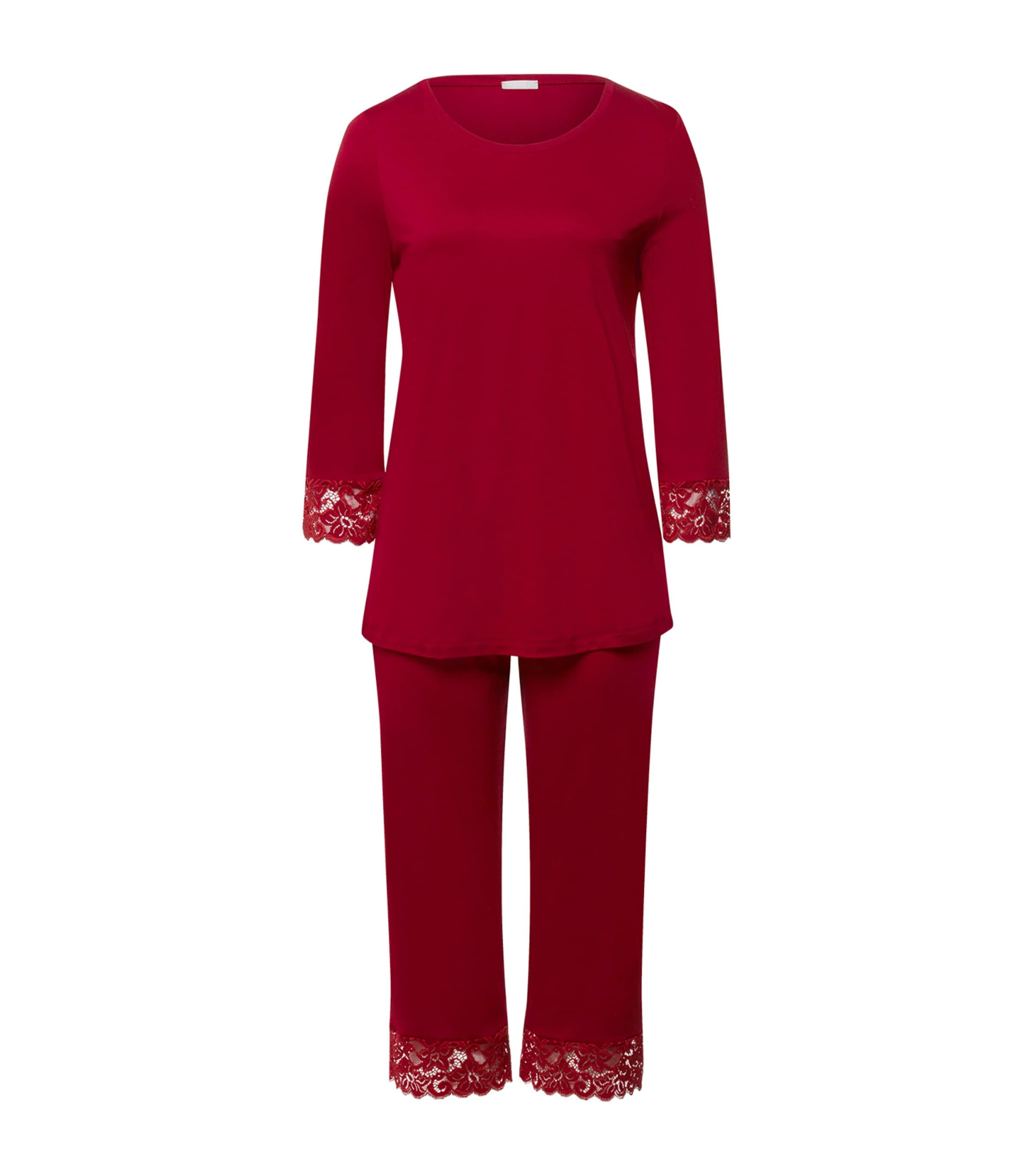 Hanro Red Cotton Moments Pyjama Set
