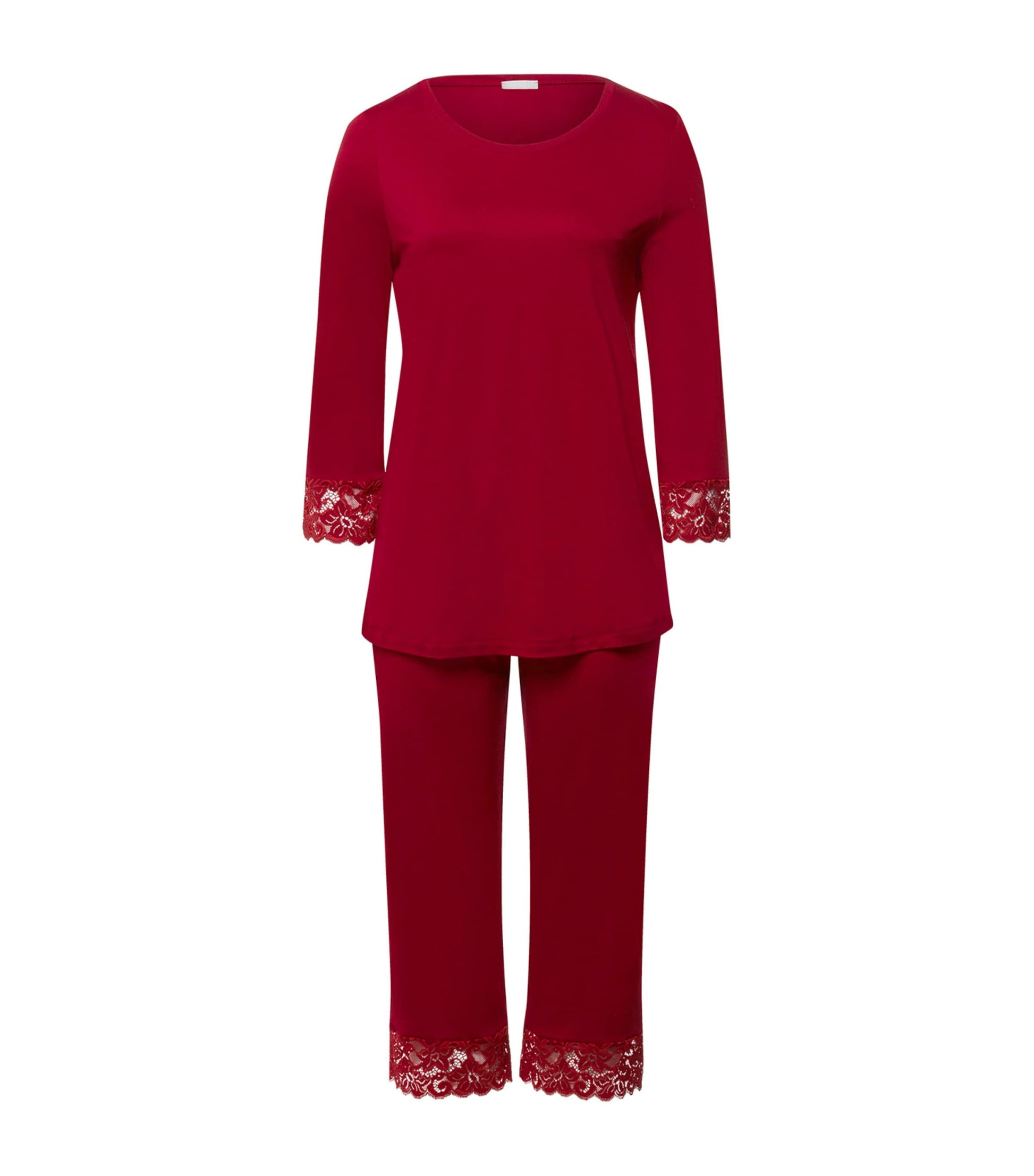 Hanro Red Cotton Moments Pyjama Set