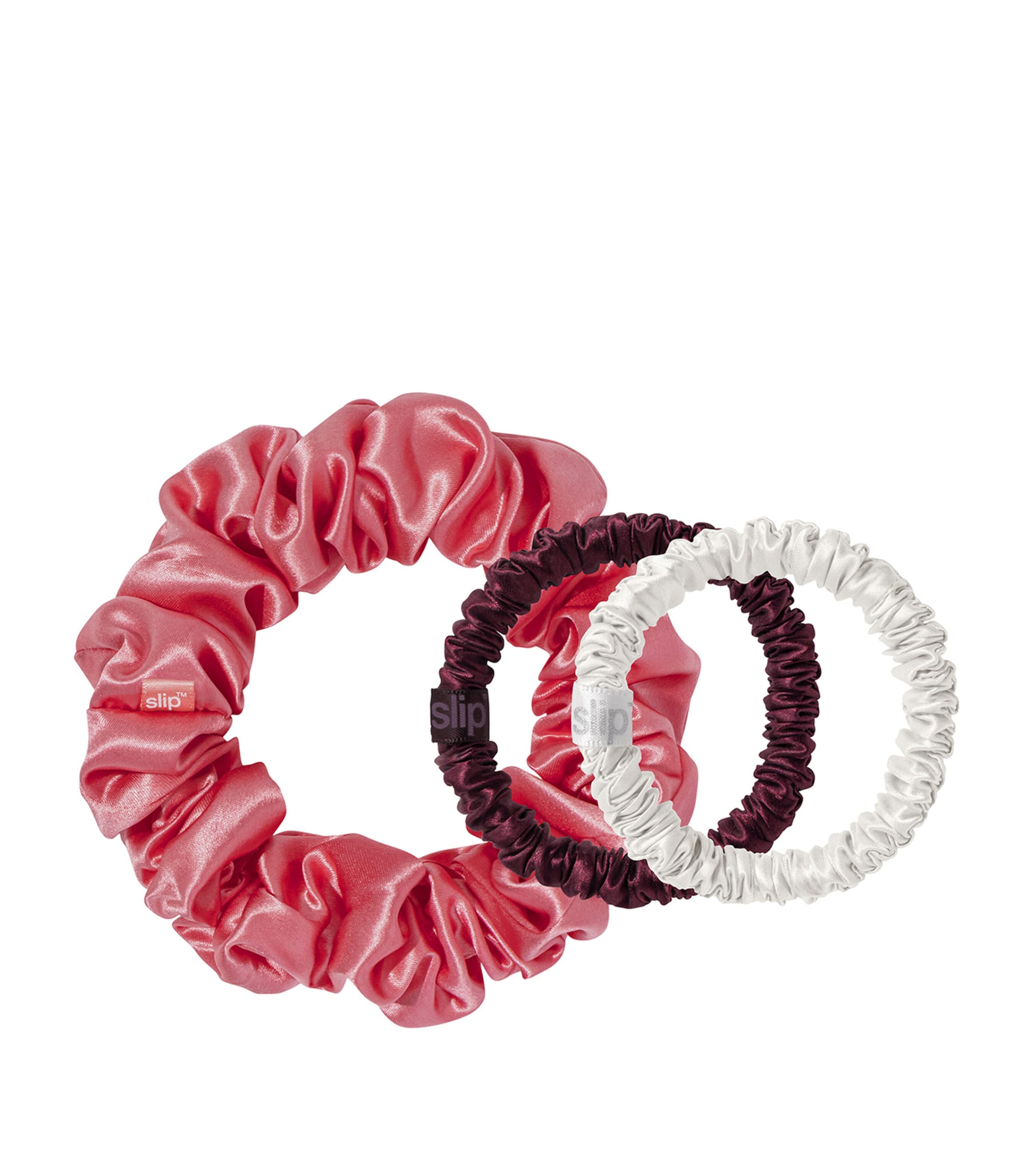 Mulberry Silk Multi-Size Scrunchies in Cracker (Set of 3)