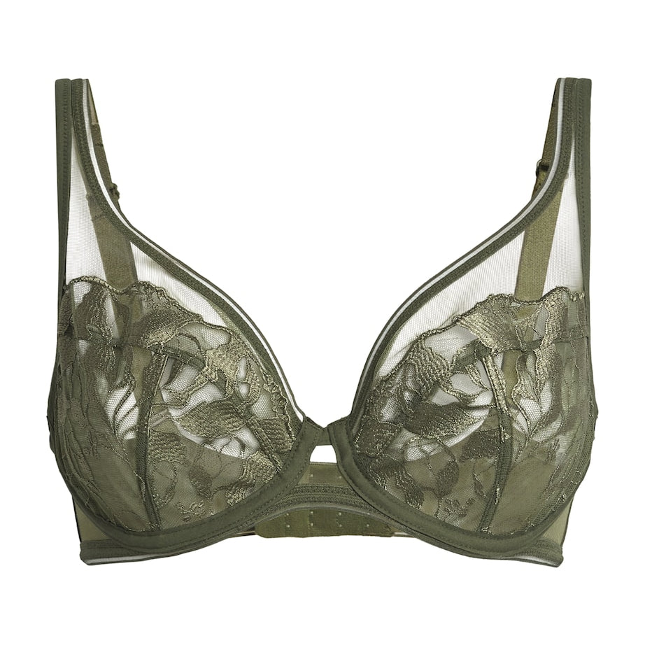 Maison Lejaby Green Tulle Sin Underwired Bra