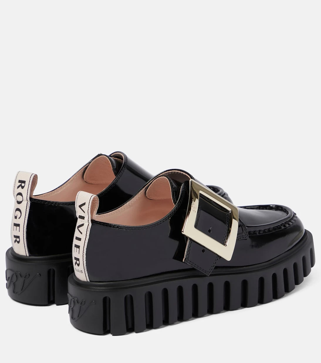 Roger Vivier - حذاء لوفرز "فيف جو-ثيك" بكعب بلاتفورم من الجلد اللامع