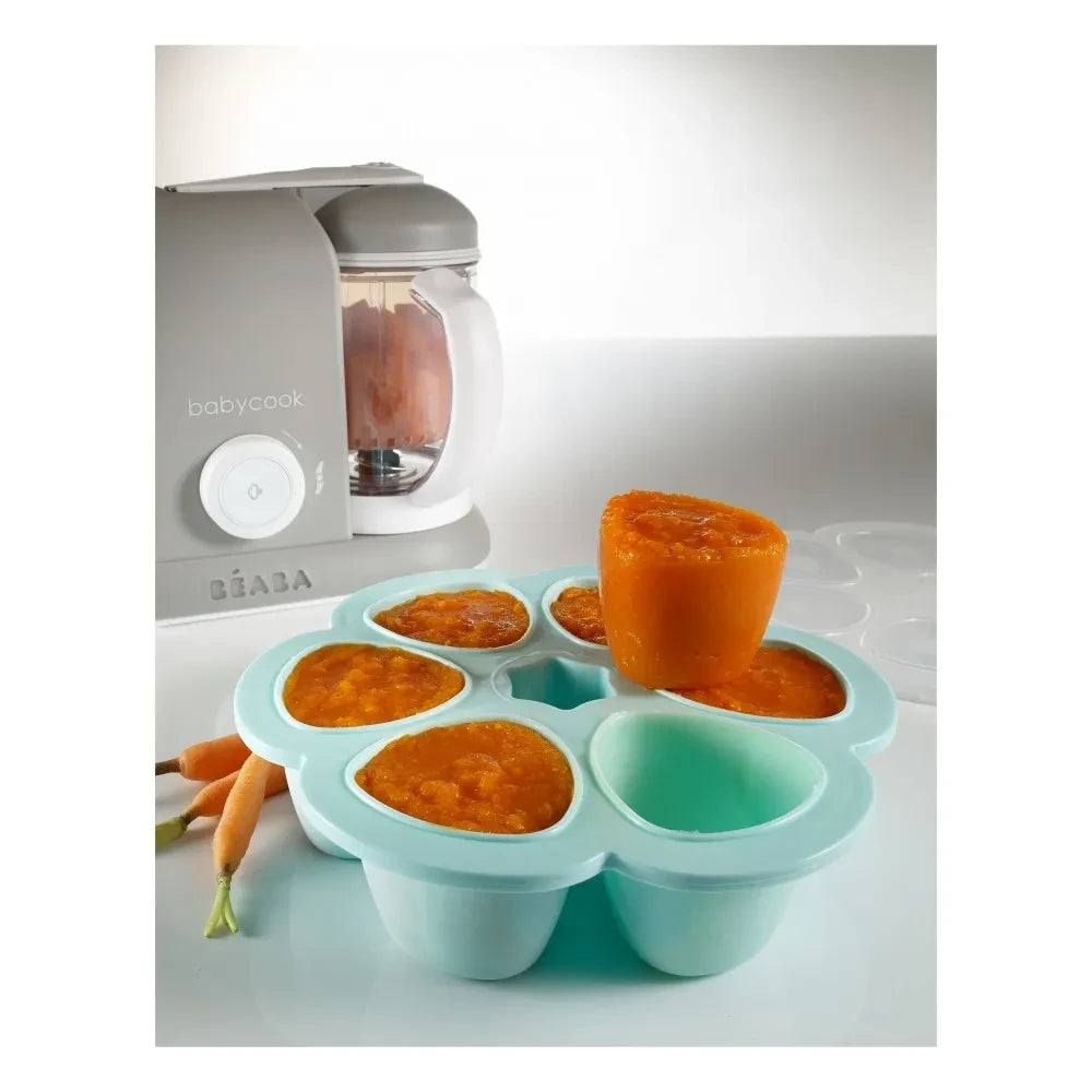 Béaba - Multiportion Silicon Plate 6x150ml | Turquoise