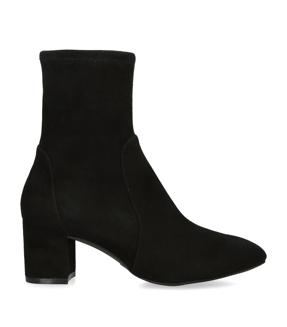 Stuart Weitzman Black Suede Yuliana Ankle Boots 60