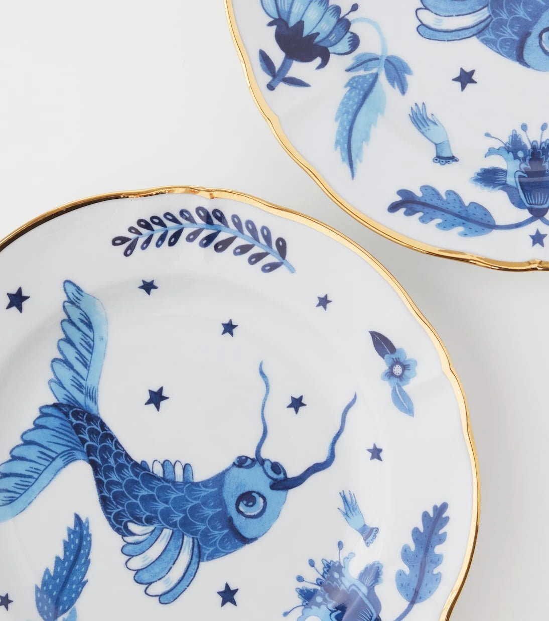 Bitossi - Marino Blue Fish set of 4 dessert plates
