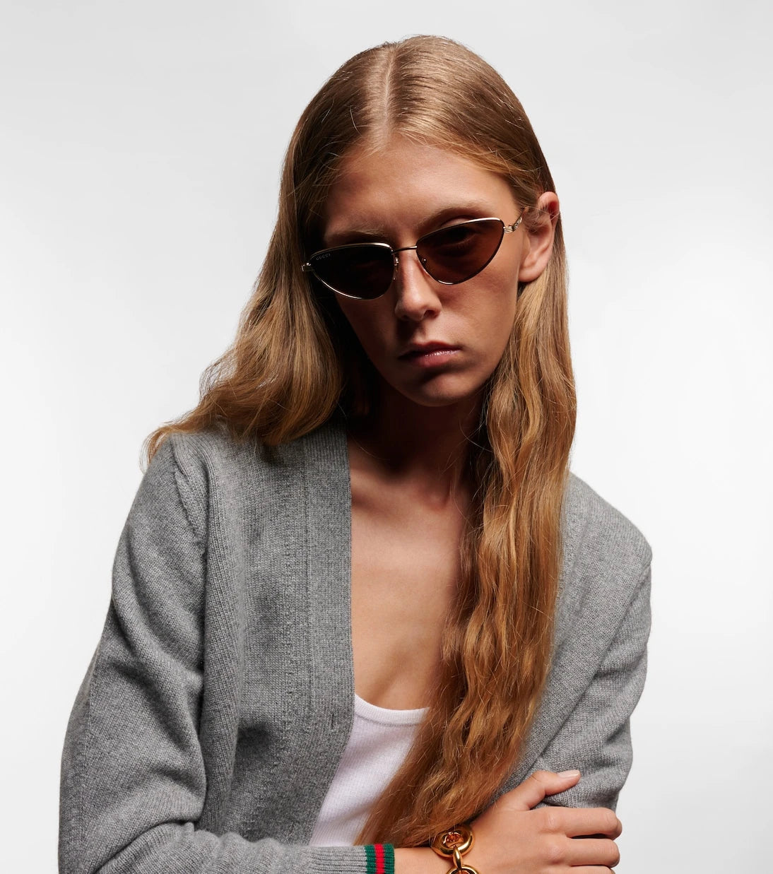 Gucci - Logo cat-eye sunglasses