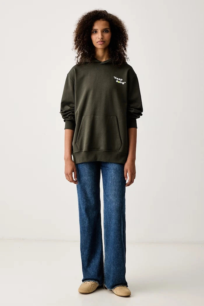 Pamuklu kapüşonlu sweatshirt