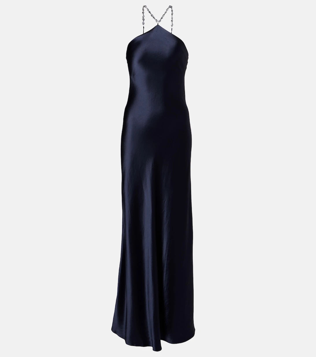 Staud - Cadence halterneck satin slip dress