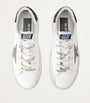 White Leather Embellished Hi Star Sneakers