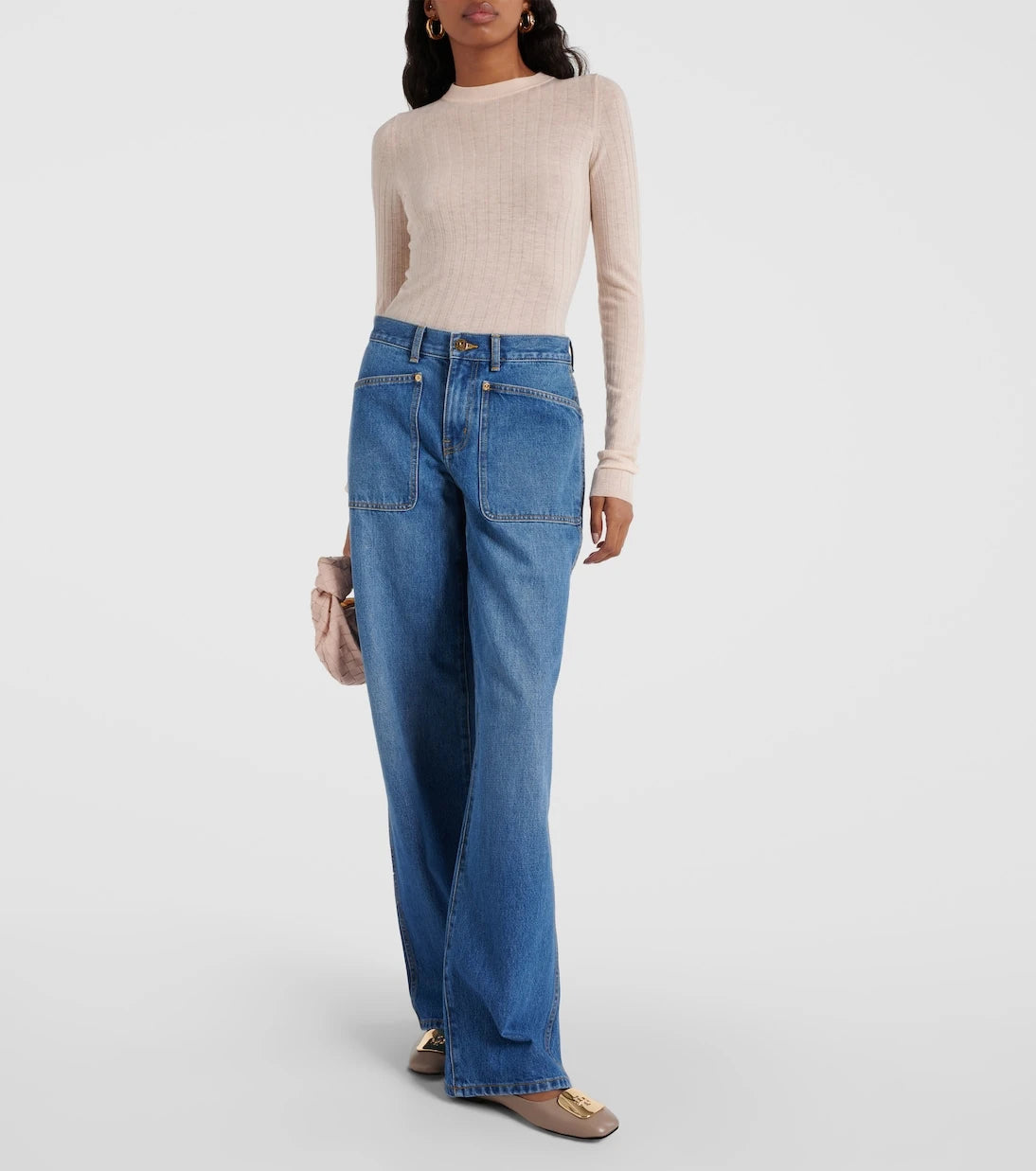 Tory Burch - High-rise cargo jeans