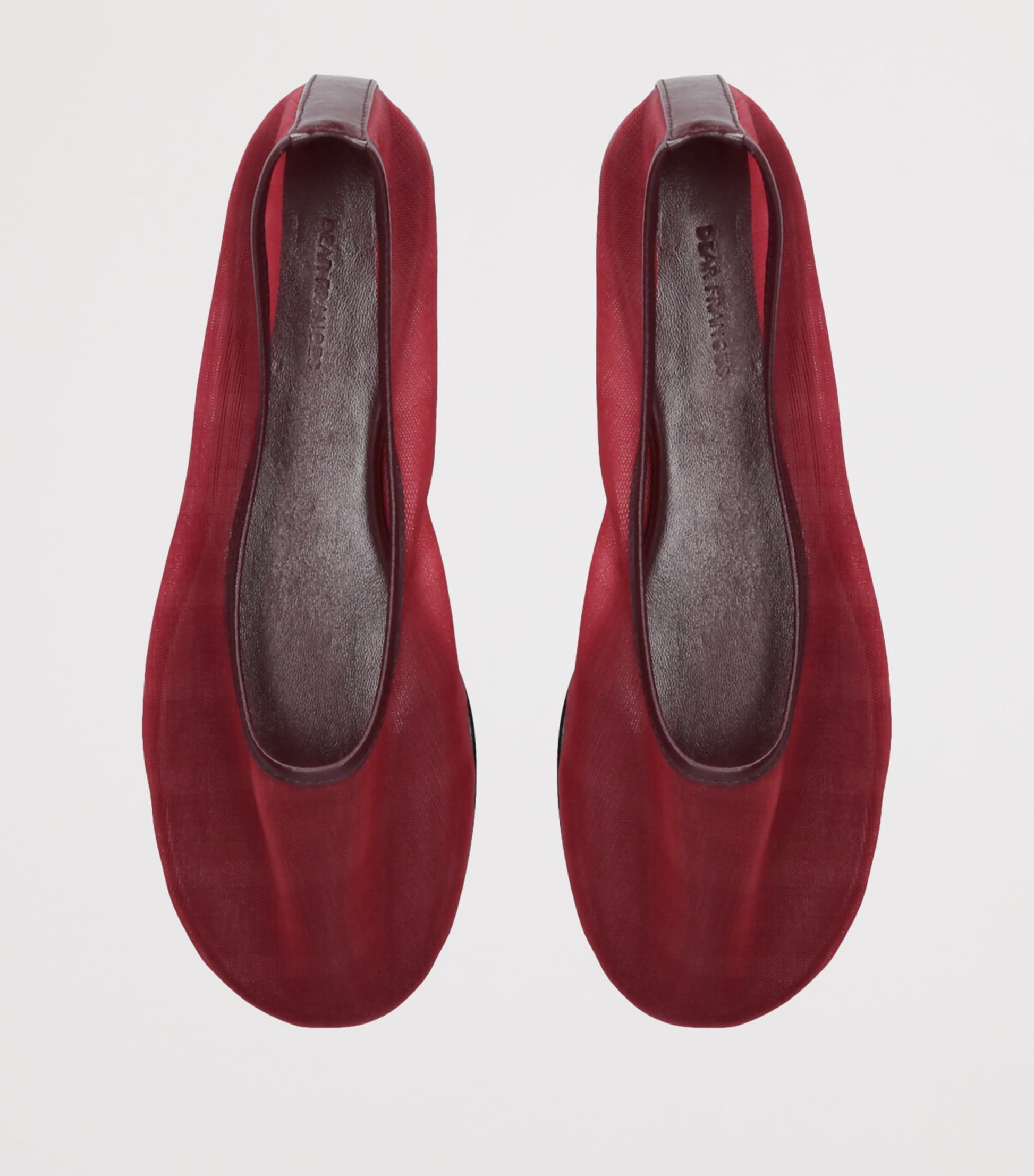 Dear Frances Burgundy Balla Mesh Ballet Flats